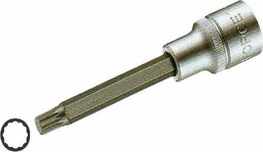 Force Long Spline Socket 1/2'' Long Walnut with Spline Head and Socket 1/2'' M14x100mm