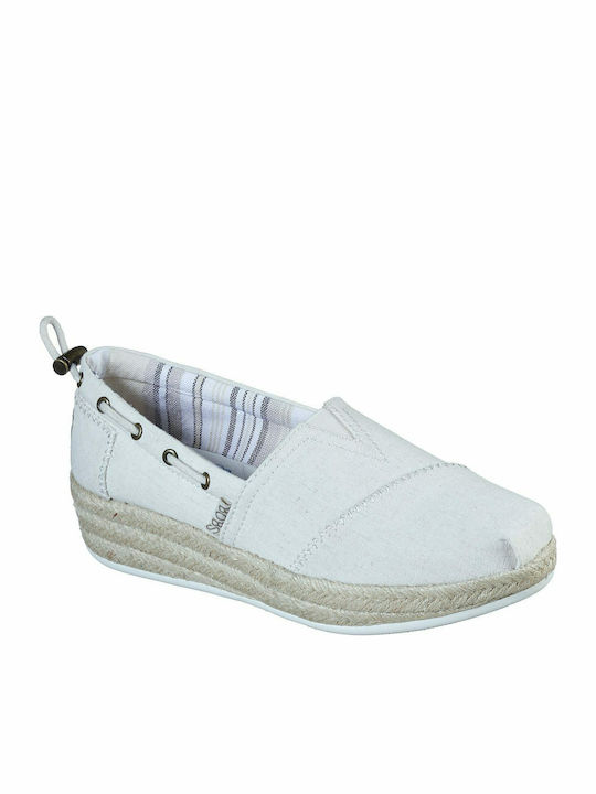 Yacht Master Women's Fabric Platform Espadrilles White