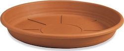 Viosarp Round Plate Pot Brown 14x14cm