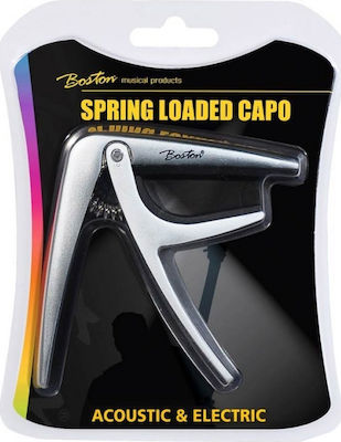 Boston Metallic Trigger Capo for Acoustic Guitar BC 85 TI Silver