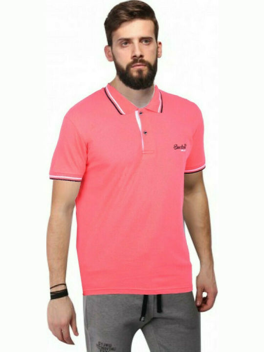 Paco & Co 85501 Ανδρικό T-shirt Polo Ροζ