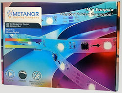 Metanor LED Streifen Versorgung 12V RGB Länge 5m Set mit Fernbedienung und Netzteil SMD5050