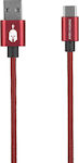 Spartan Gear Double Sided USB Cable Type C 2m καλώδιο για PS5 / Xbox Series X/S Κόκκινο