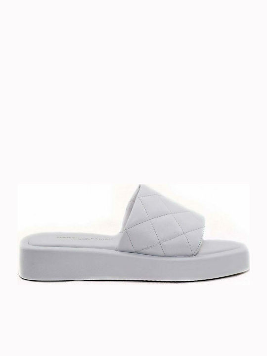 Mariella Fabiani Flatforms Leather Women's Sandals White