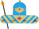 Josef Niermann Wooden Kids Wall Hanger with Hooks Knight Polychrome 30cm