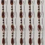 Sidirela Plastic Door Curtain Cognac-Transparent 120x220cm