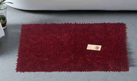 Linea Home Badematte Baumwolle Rechteckig Noodle LH2044008-1 Bordeaux 60x90cm