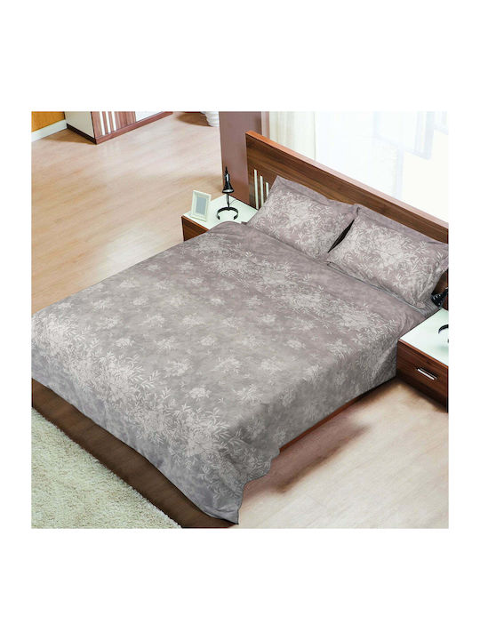 Beauty Home Подредба Шалтета Преголяма от Памук и Полиестер Neith Лилави - Сиви 220x240см 3 Бройки 1978КЛЮД