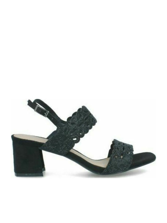 Menbur Women's Sandals with Strass Black