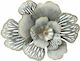 Marhome Wall Decor Flower Greenish Blue Made of Metal 57.2x7x42.5cm