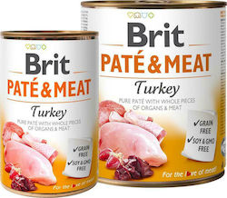 Brit Paté & Meat Canned Wet Dog Food with Turkey 1 x 800gr