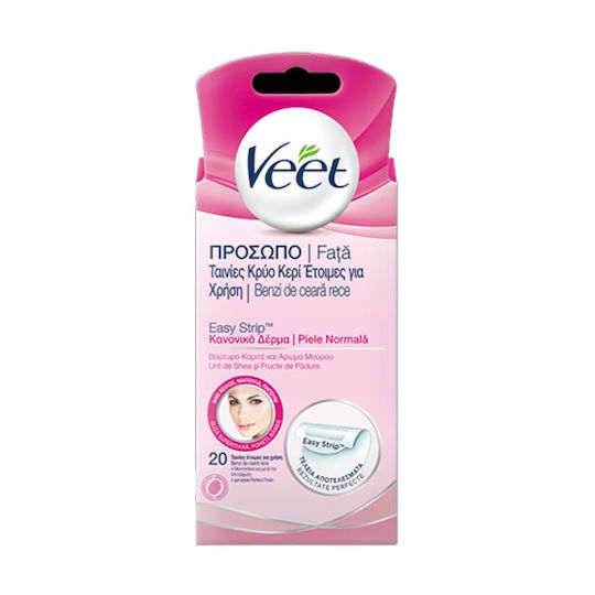 Veet Ταινίες Αποτρίχωσης για το Πρόσωπο για Ευαίσθητες Επιδερμίδες 20τμχ