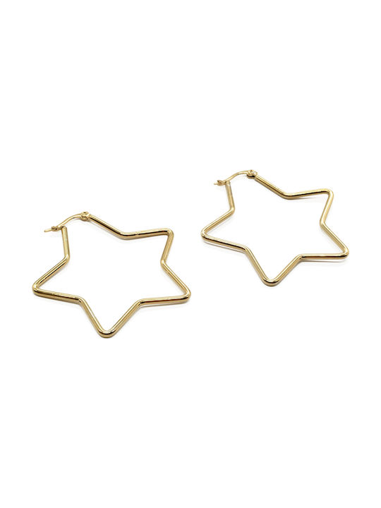 AMORINO STAR-M Ohrringe aus Stahl und Gold