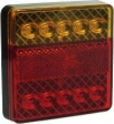 Auto Gs Πίσω Φανάρι Led Universal για Τρέιλερ Τετράγωνα 1τμχ