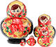 Wooden Bambushka Matrioska 12cm - 5 pieces