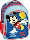 Gim Mickey Team School Bag Backpack Kindergarten Multicolour with Water bottle holder 12Liters