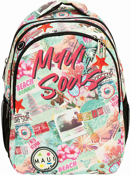 Maui & Sons Polaroid School Bag Backpack Junior High-High School Multicolored 40lt