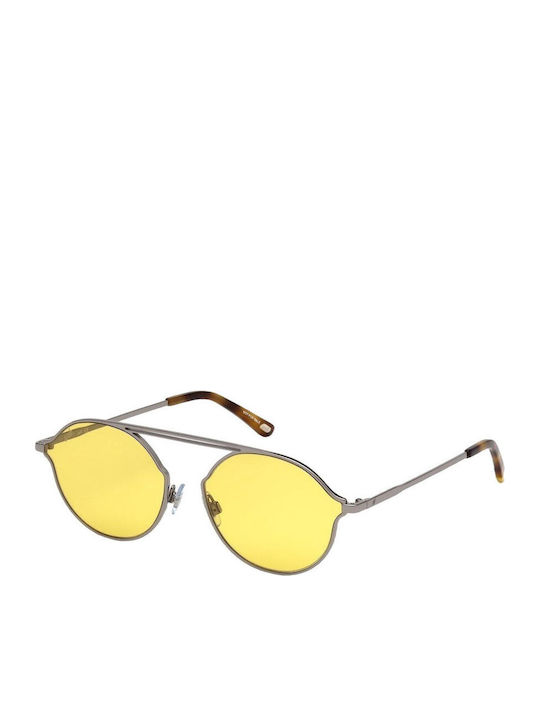 Web Unisex Sunglasses with Silver Metal Frame a...