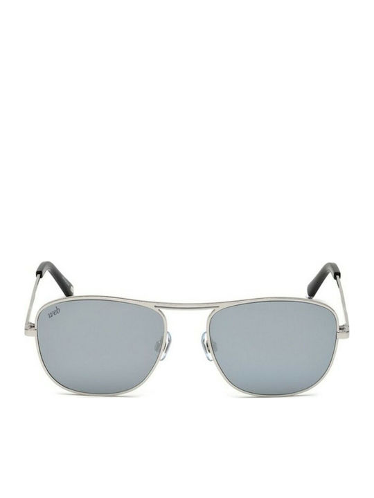 Web Unisex Sonnenbrille mit Silber Metall Geste...