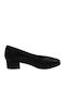 Leather Pointed Toe Black Heels 9451