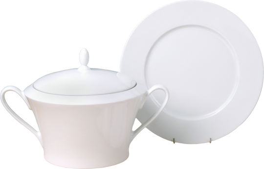Cryspo Trio Suzana White Porcelain Dinnerware Set 20pcs