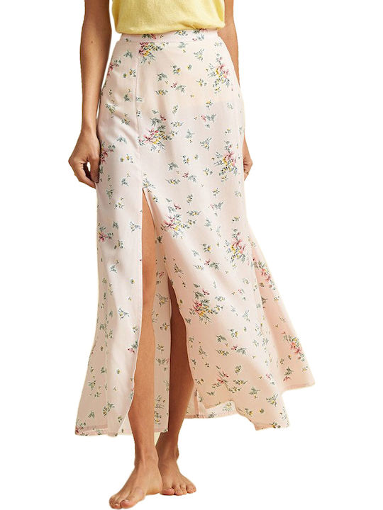 Billabong High Waist Skirt Floral in Pink color