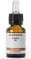 Bioearth Elementa Vitamin C 2% Anti-îmbătrânire Serum Față cu Vitamina C 15ml