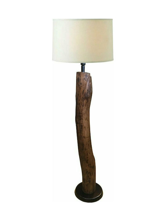 Vintage Floor Lamp H160xW50cm. with Socket for Bulb E27 Brown