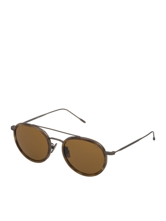 Lozza Unisex Sunglasses with Brown Tartaruga Me...