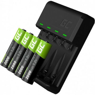 Green Cell VitalCharger USB 4 Batteries Ni-MH Size AA/AAA Set with 4x AA 2000mAh