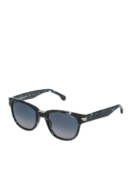 Lozza Unisex Sunglasses with Brown Tartaruga Plastic Frame and Blue Lens