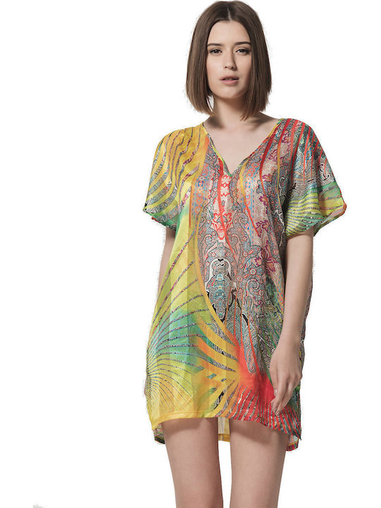 Luna Μargarita Women's Mini Caftan Beachwear Multicolour