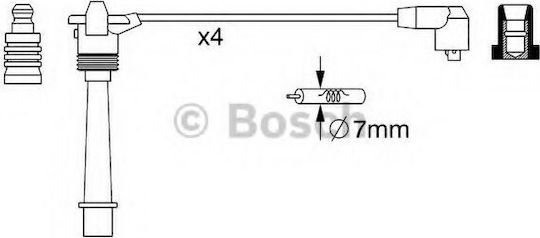 Bosch Car Spark Plug Wires for Fiat Punto Lancia Ypsilon