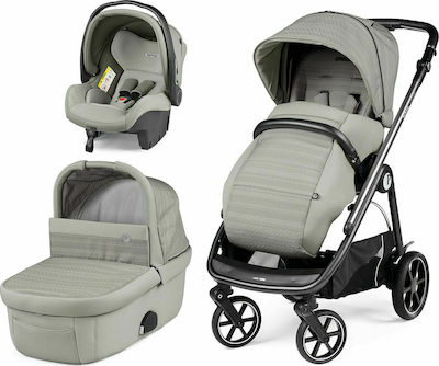 Peg Perego Veloce SL Modular 3 in 1 Verstellbar 3 in 1 Baby Kinderwagen Geeignet für Neugeborene Moonstone 10.7kg 02828JQ73DX83