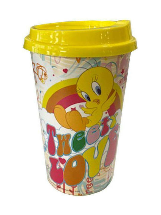 TnS Plastic Cup with Lid White