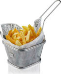 Gefu Deep Fry Basket Serving Basket Metallic with Dimensions 25.1x11.2x17.5cm