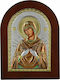 Prince Silvero Icoană Maica Domnului Cu Pruncul Argintie 15x21cm
