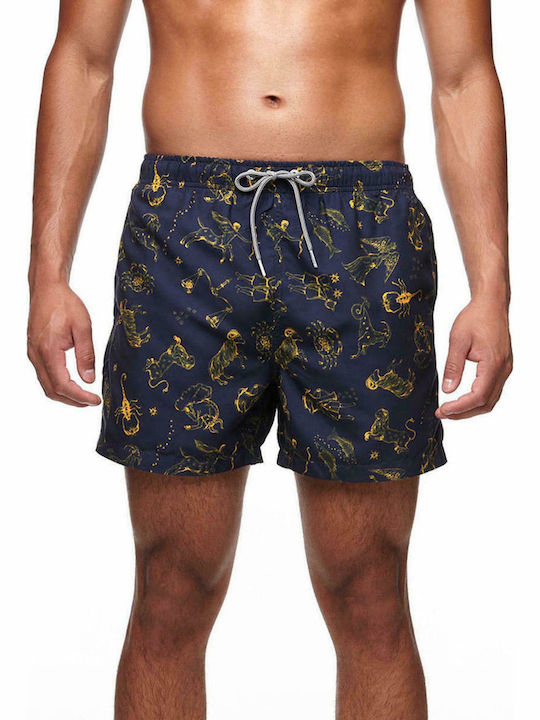 Boardies Herren Badebekleidung Shorts Marineblau mit Mustern