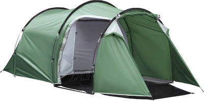 Outsunny Summer Camping Tent Tunnel Green for 4 People 426x206x154cm