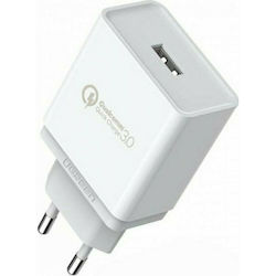 Ugreen Încărcător fără cablu cu port USB-A Încărcare rapidă 3.0 Alb (CD122)