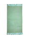 Klonaras Padova Rug Rectangular Summer Cotton with Fringes Aqua / Beige