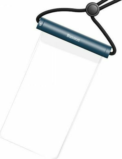 Baseus Transparent Waterproof Bag Wasserdichtes Gehäuse bis 6.7" Blau ACFSD-E03