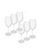 Bohemia Glass Set for White Wine made of Crystal Stacked 340ml 6pcs