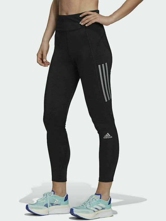 Adidas Own The Run 7/8 Running Γυναικείο Cropped Κολάν Ψηλόμεσο Μαύρο