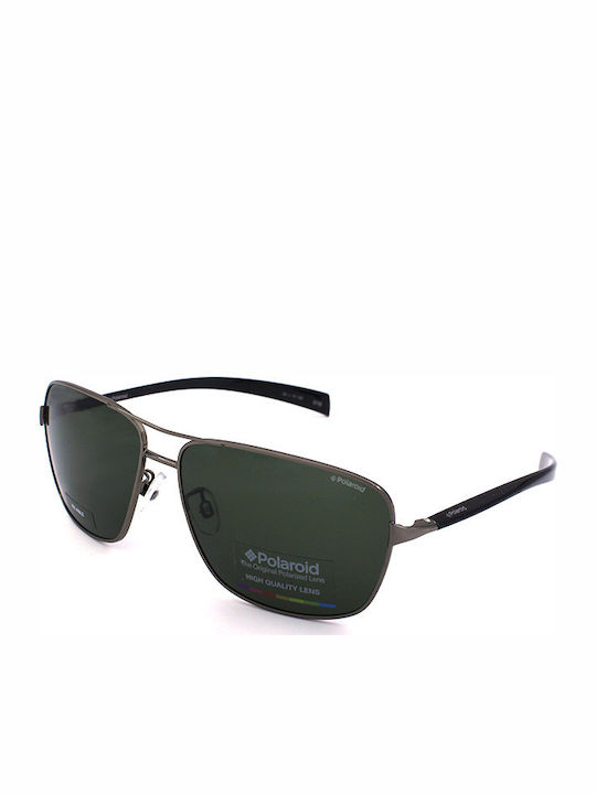 Polaroid Men's Sunglasses with Gray Metal Frame and Black Polarized Lens PLD2023/S BGY/H8