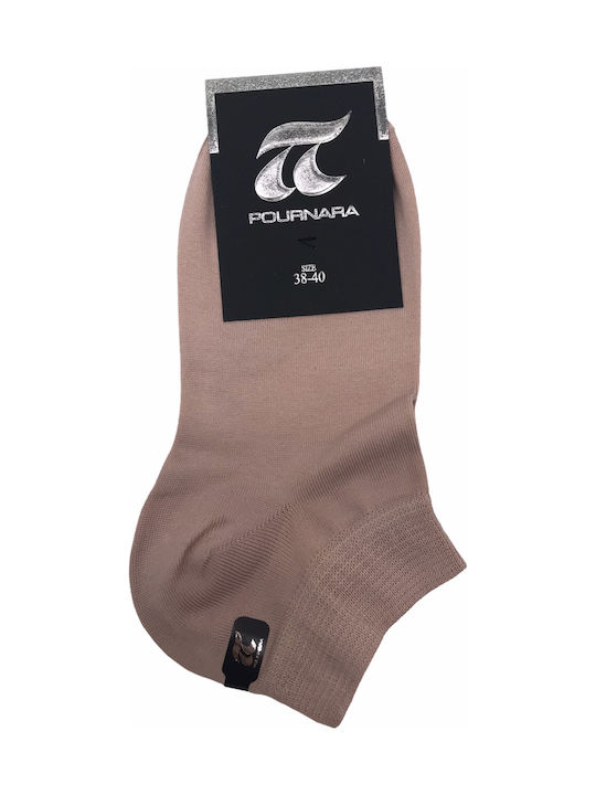 Pournara Women's Solid Color Socks Pink