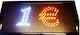 1€ Πινακίδα LED με Κίνηση Μονής Όψης 50x26cm Κίτρινο / Λευκό