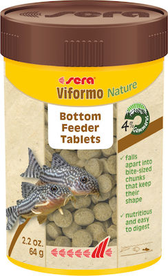 Sera Viformo Nature Bottom Feeder Bottom Fish Food Tablets with Spirulina 100ml 25595