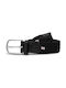 La Boucle London Men's Knitted Elastic Belt Black