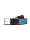 La Boucle Montreal Men's Knitted Elastic Belt Light Blue